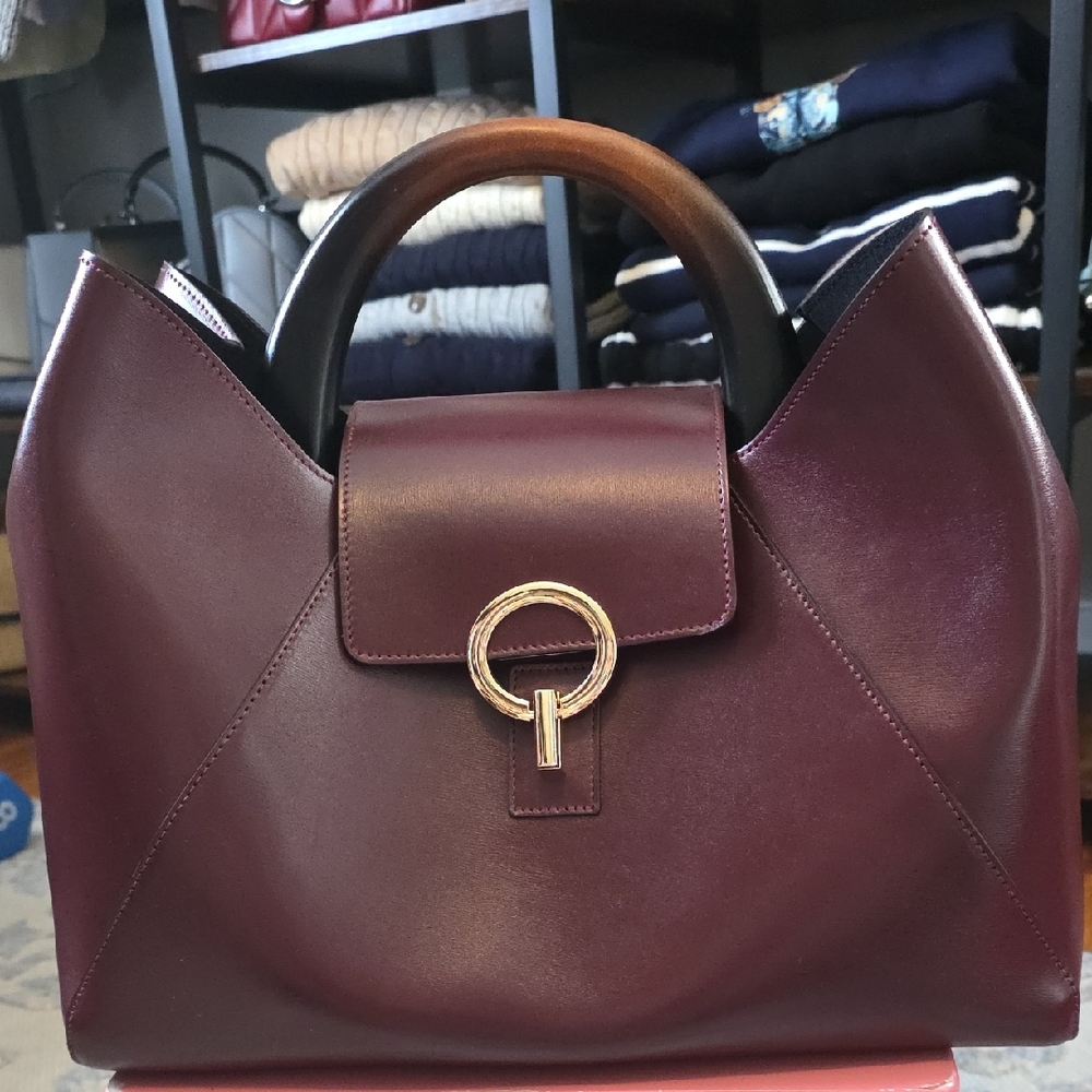 Claudia Firenze Burgundy Leather Handbag